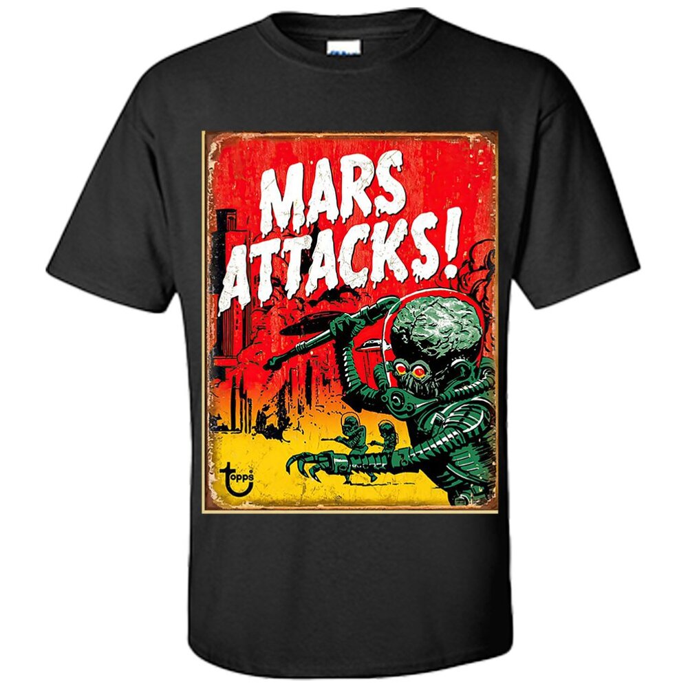 Mars Attacks T Shirt Vintage Mars Attacks Poster Graphic Shirt S-Xxxl